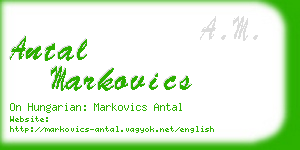 antal markovics business card